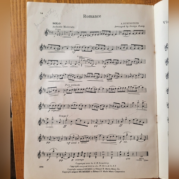 Vintage Antique 1930s Radio City Album Violin Piano Duets Sheet Music 16 Songs - Picture 7 of 8